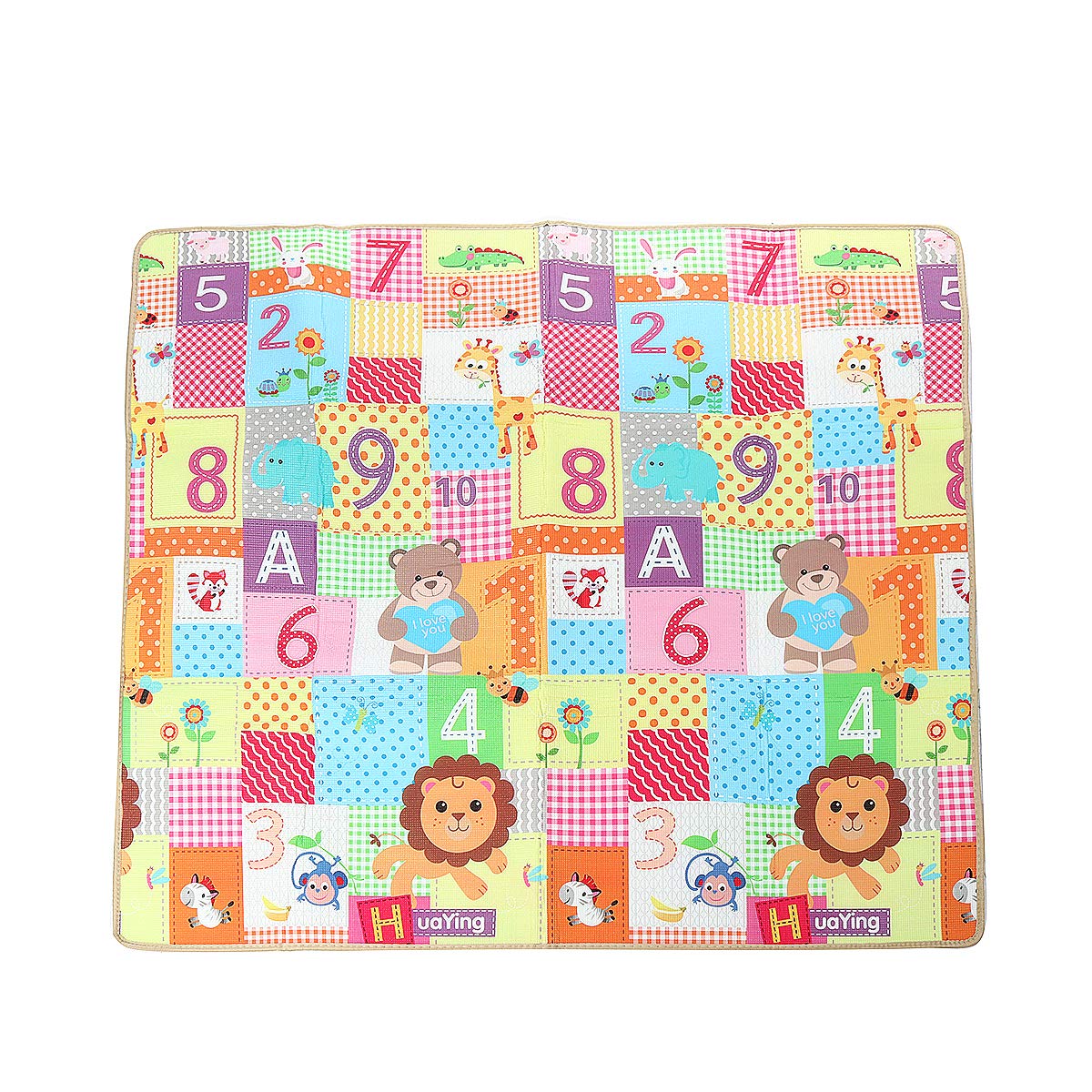 79''x71''x0.5'' Double-Sided Crawling Mat Baby Toddlers Infant Waterproof Portable Thick Playmat Are
