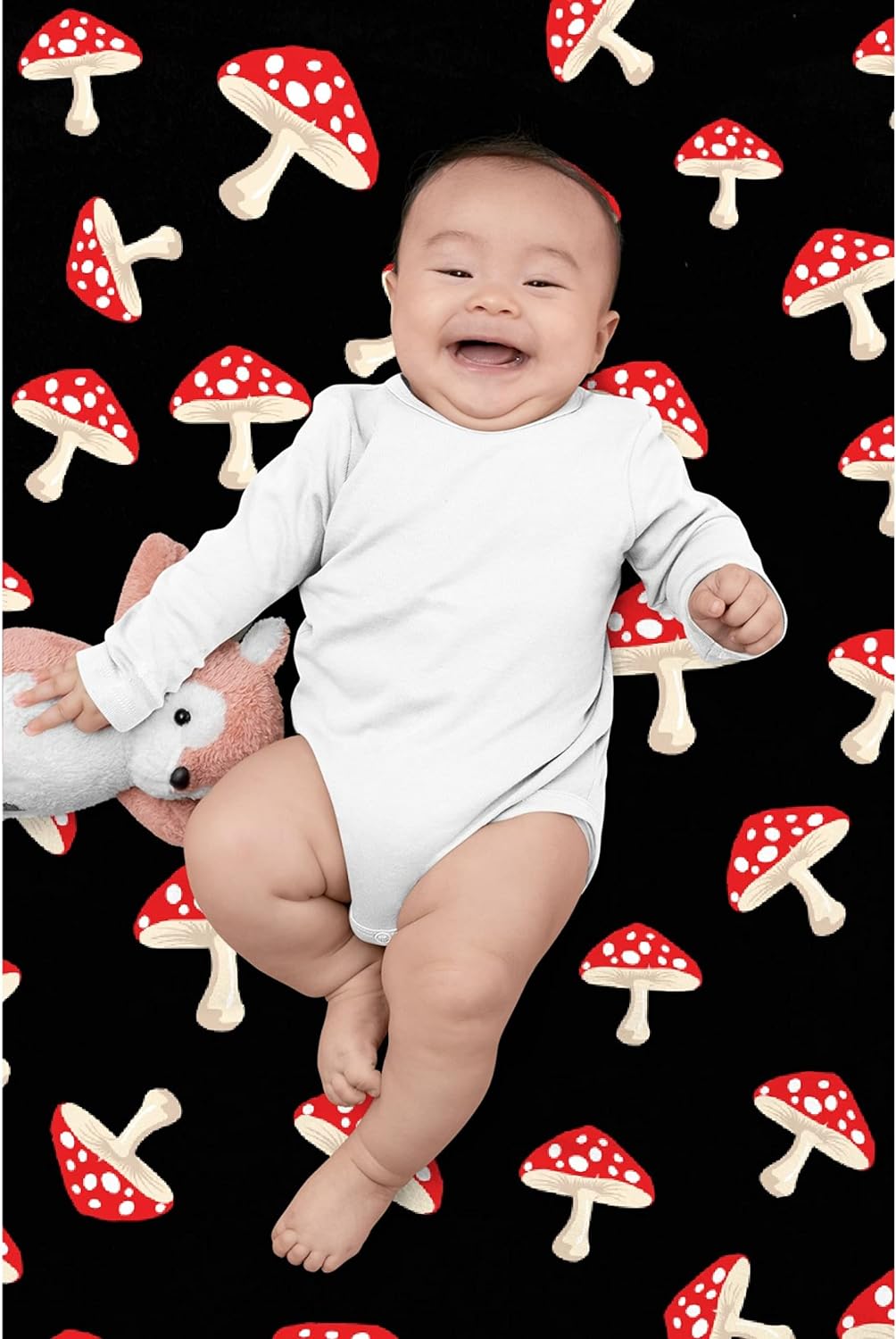 AozyHug Mushrooms Fleece Flannel Blanket Soft Fuzzy Plush Fluffy Blanket Warm Cozy Perfect Throw for