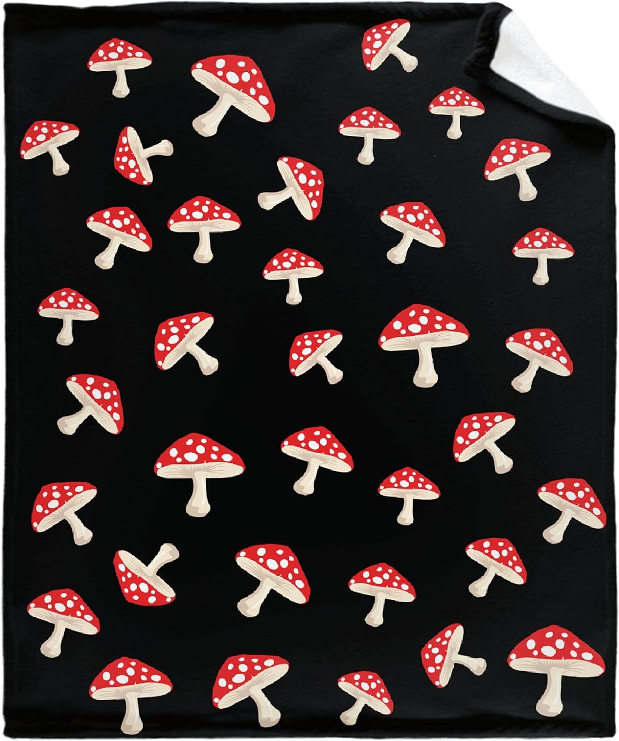 AozyHug Mushrooms Fleece Flannel Blanket Soft Fuzzy Plush Fluffy Blanket Warm Cozy Perfect Throw for