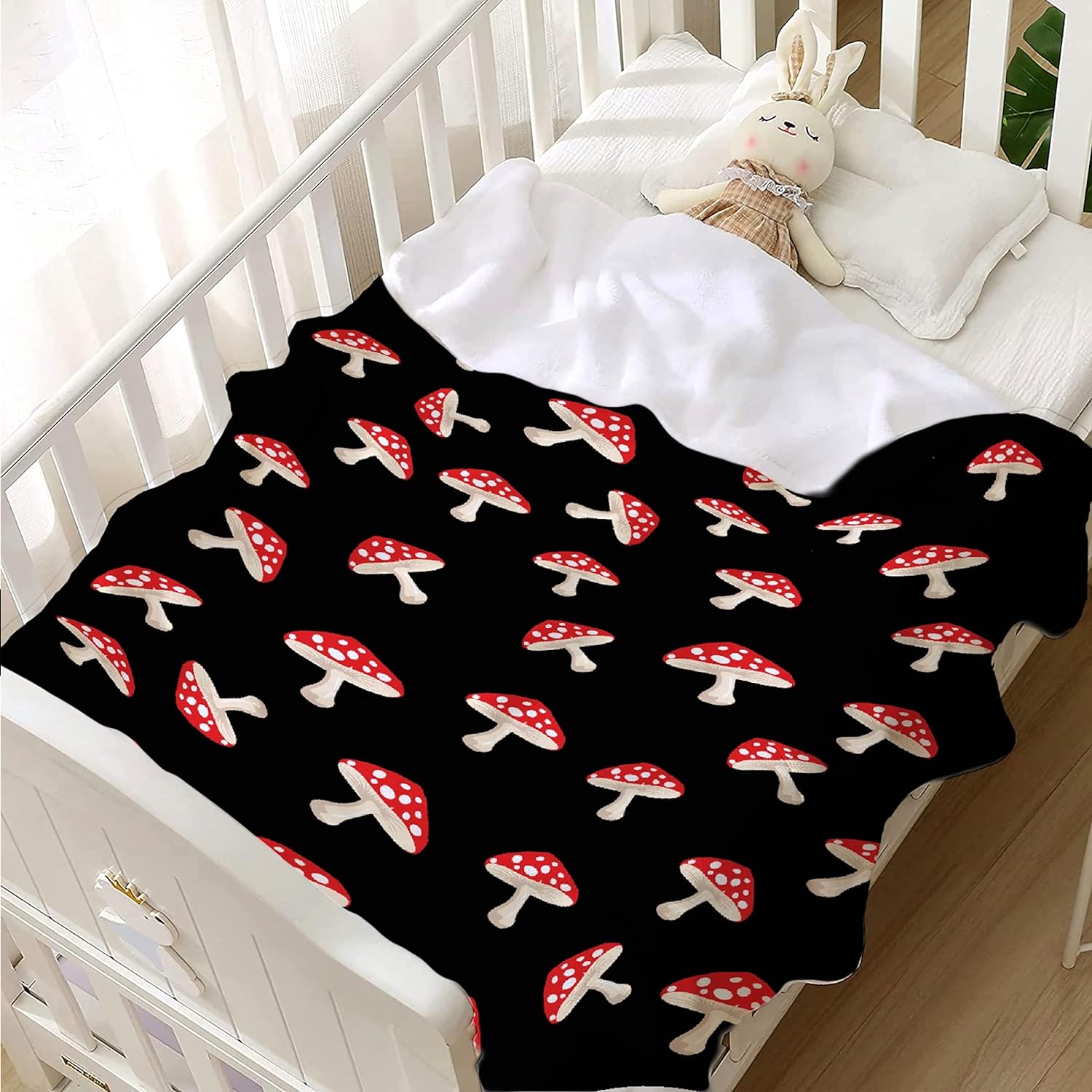 AozyHug Mushrooms Fleece Flannel Blanket Soft Fuzzy Plush Fluffy Blanket Warm Cozy Perfect Throw for