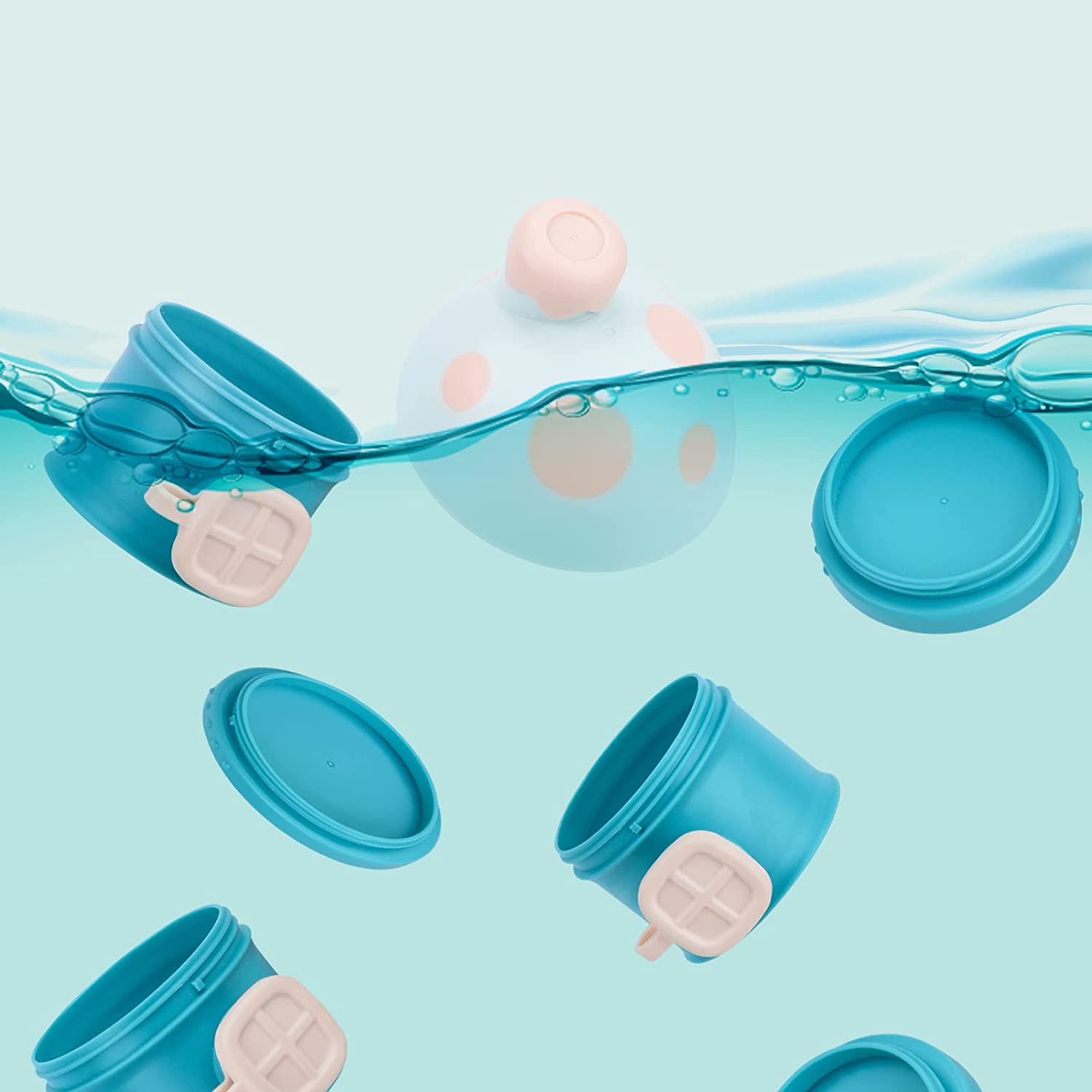 Bebamour Baby Formula Dispenser Travel Milk Powder Storage Box Stackable Formula Dispenser Container