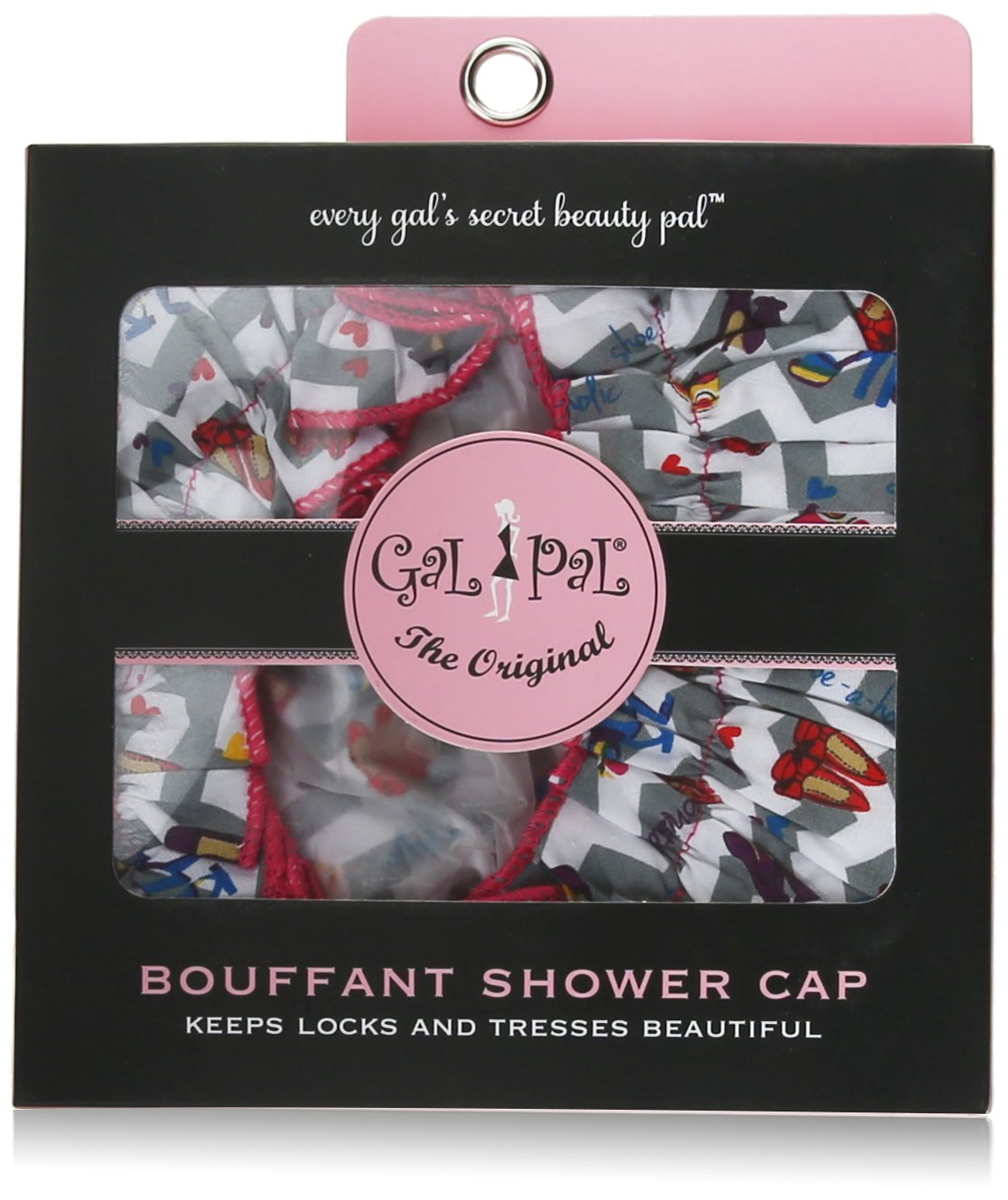 Bath Accessories Bouffant Shower Cap, Shoe Fashionista