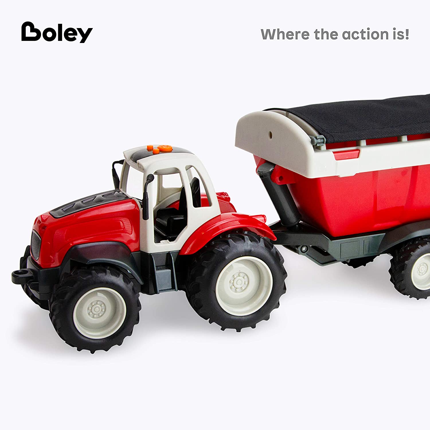 Boley farm toy tractor harvester playset 18 pc farm toys for kids