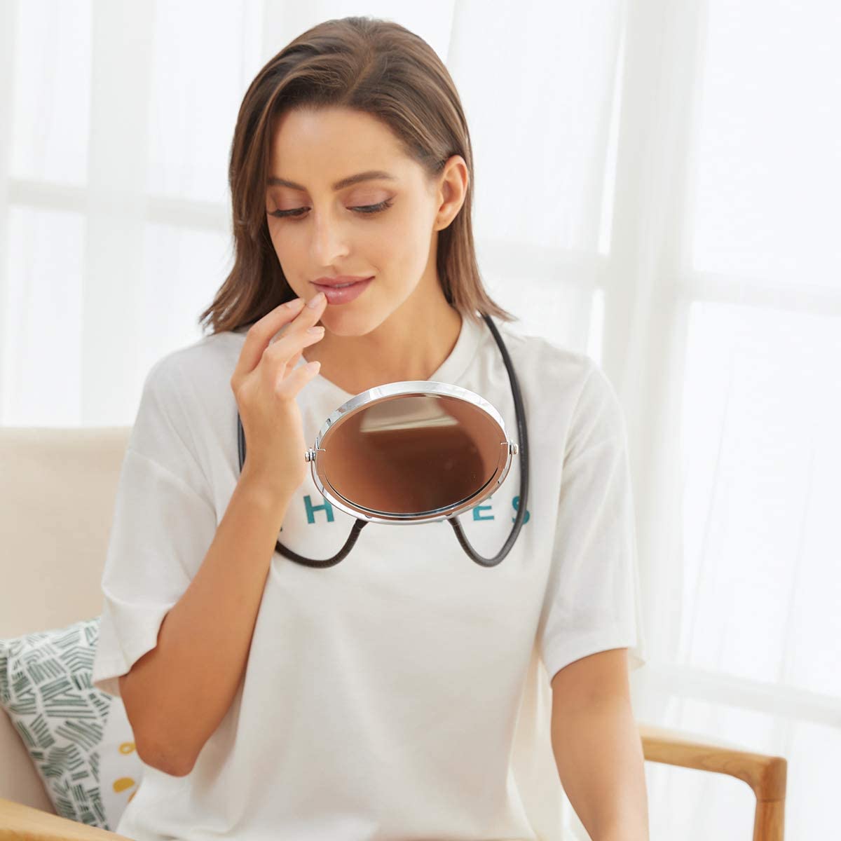 Double Sided Mirror, Standard Viewing and 5X Magnification, Mirror