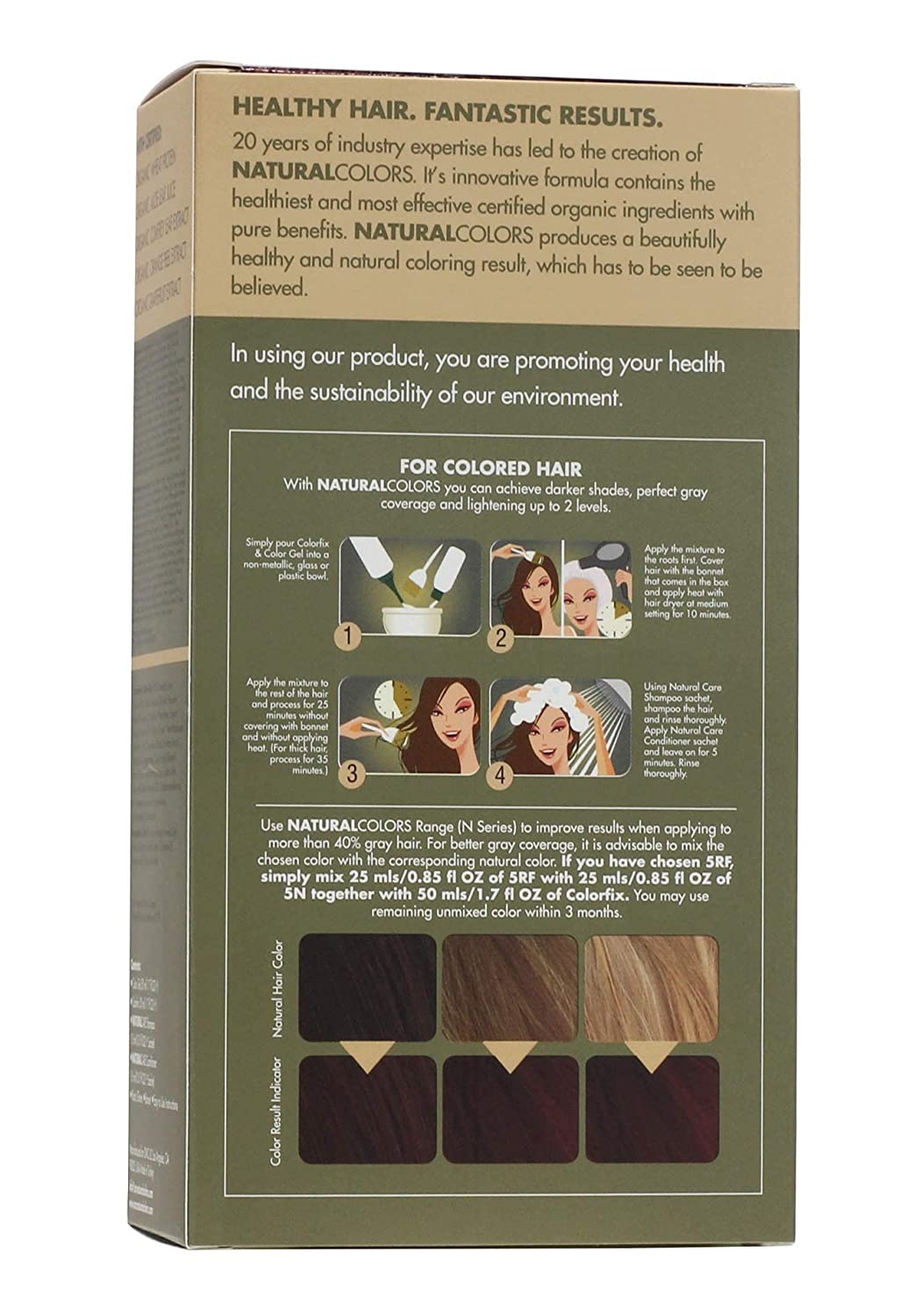 ONC NATURALCOLORS (5RF Red) 4 fl. oz. (120 mL) Healthier Permanent Hair Dye with Certified Organic I