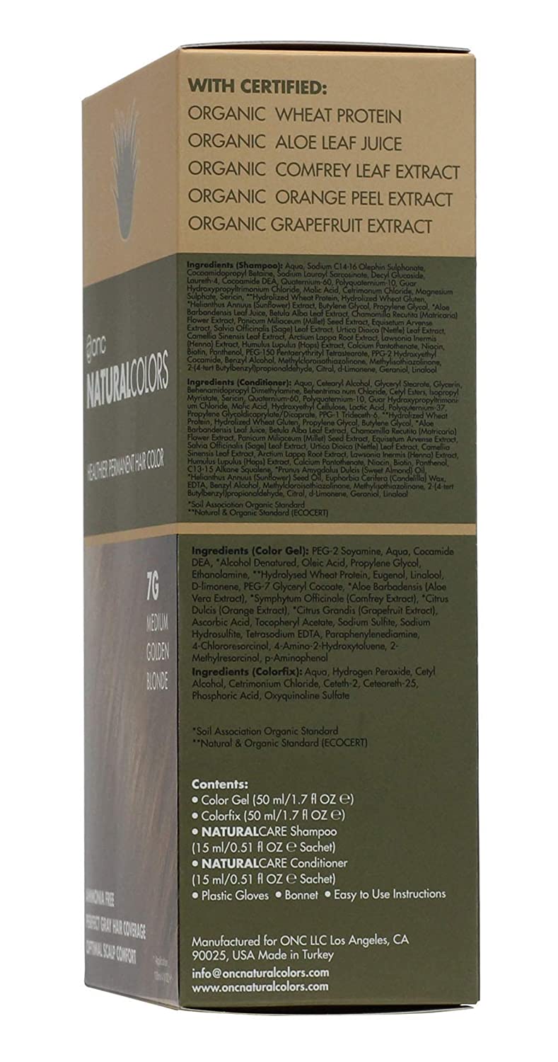 ONC NATURALCOLORS (5RF Red) 4 fl. oz. (120 mL) Healthier Permanent Hair Dye with Certified Organic I