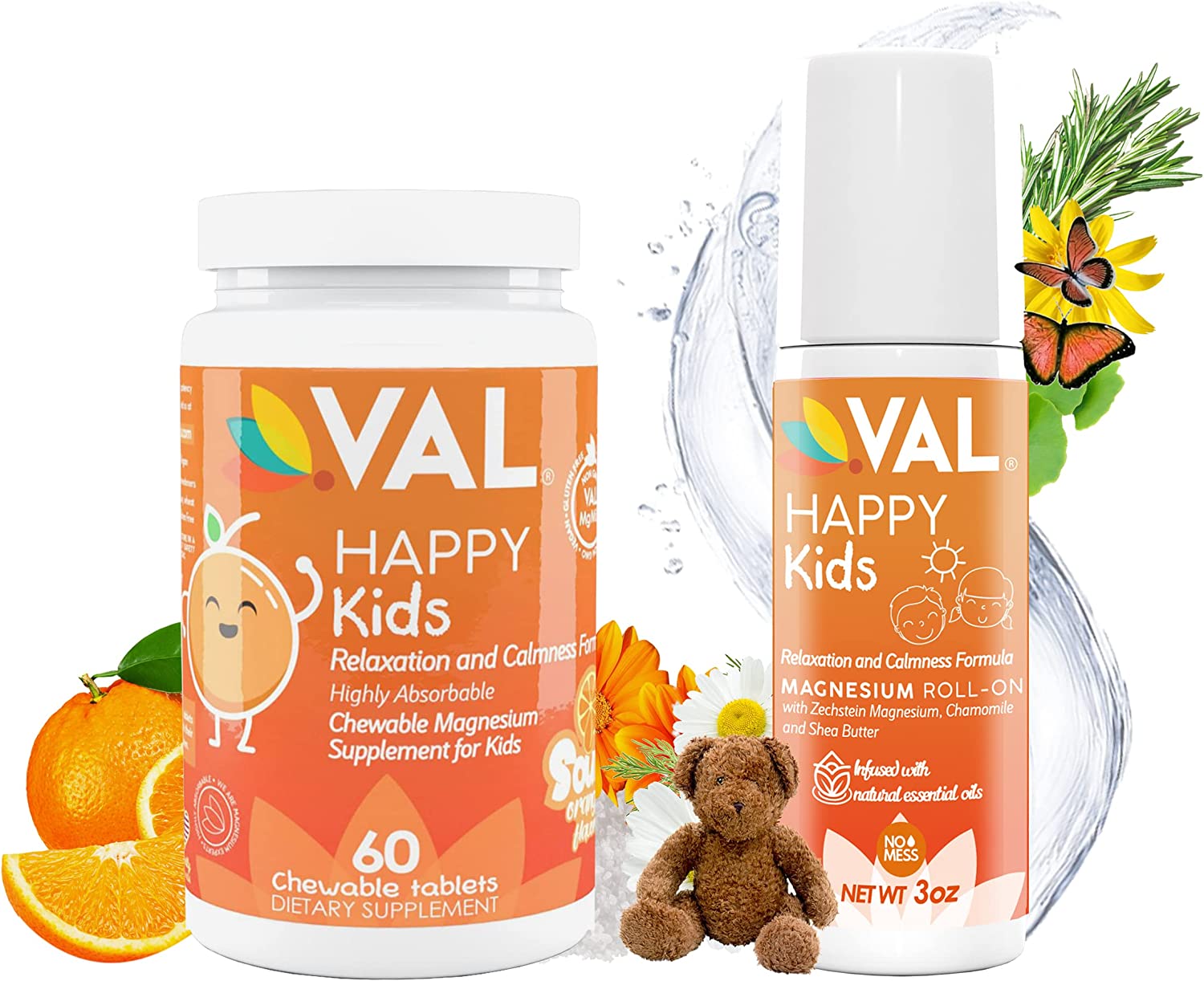 VAL Magnesium Bundle of Transdermal Magnesium Happy Kids Magnesium Roll