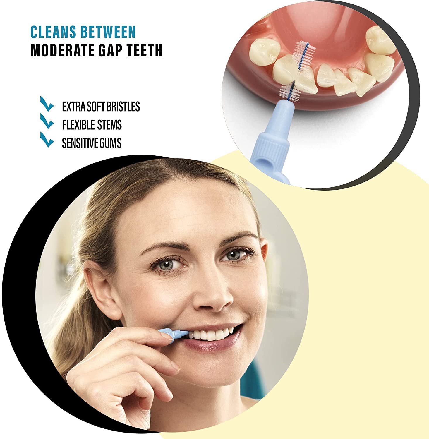 TEPE Interdental Brush Original Cleaners – Dental Brushes Between Teeth 8 Pk, Multi