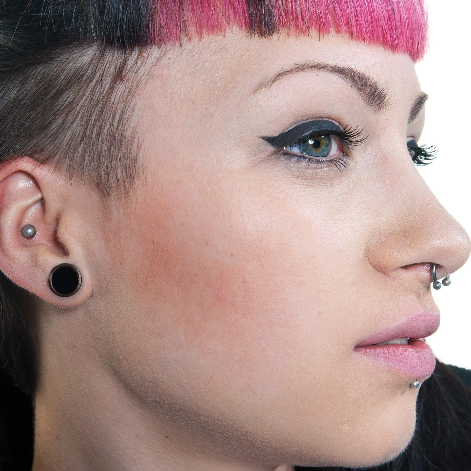 BodyJ4You 50PC Gauges Kit Ear Stretching Aftercare Jojoba Oil Wax 14G-12MM Tunnel Plug Taper Set