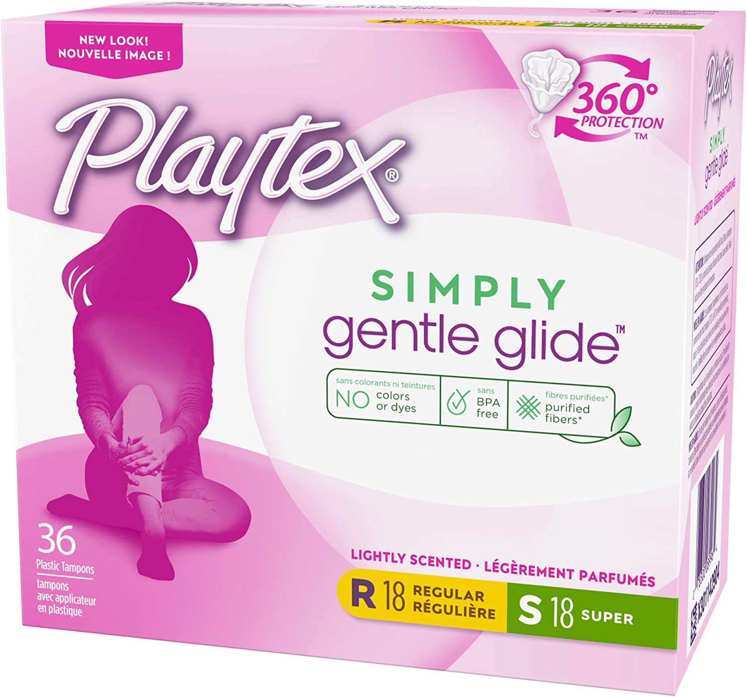 Playtex Gentle Glide Tampons RegularSuper Absorbency Fresh Scent, 36 Count