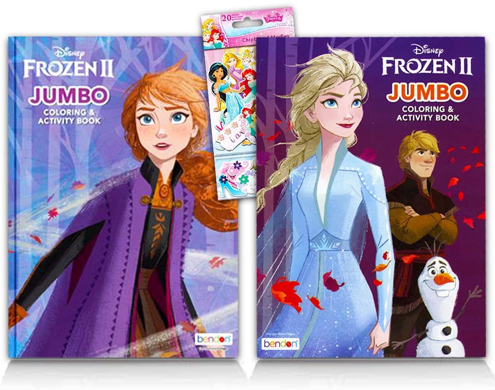 Disney Frozen 2 Coloring Book Set With Over 100 Stickers (Bundle