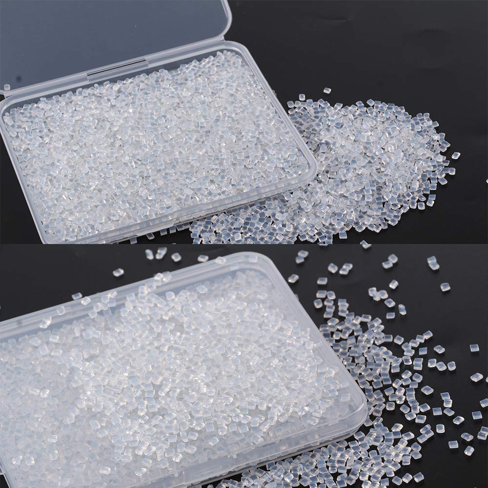 4600Pcs Italian Keratin Glue Granule Pellets Transparent Keration Glue Granule Bead for Hot Fusion N