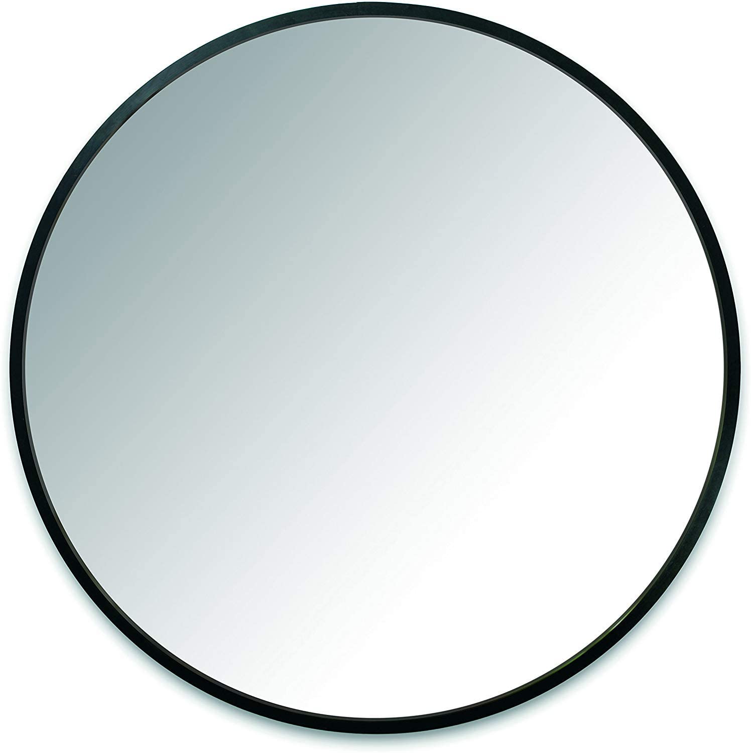 Umbra Hub 24” Round Wall Mirror with Rubber Frame, Modern Decor for Entryways, Washrooms, Living R