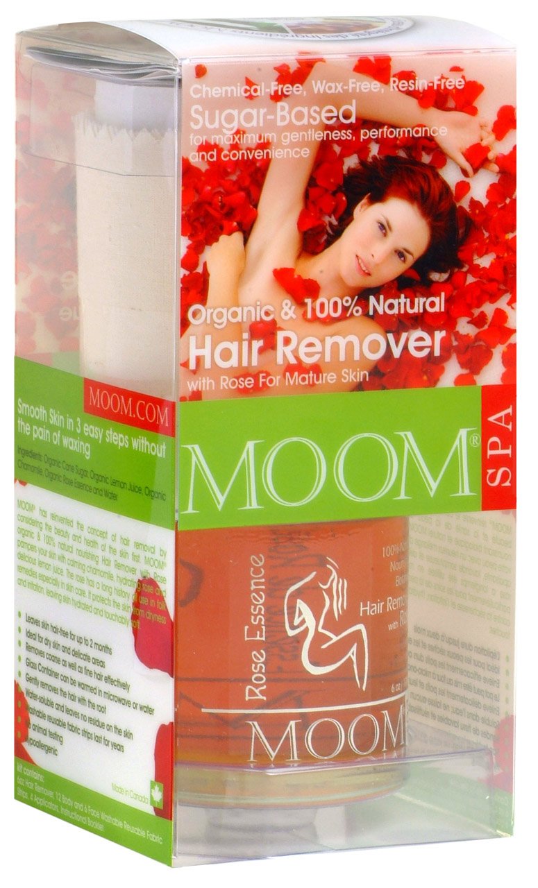 Moom Organic Hair Removal Kit With Rose, 6-Ounce Package