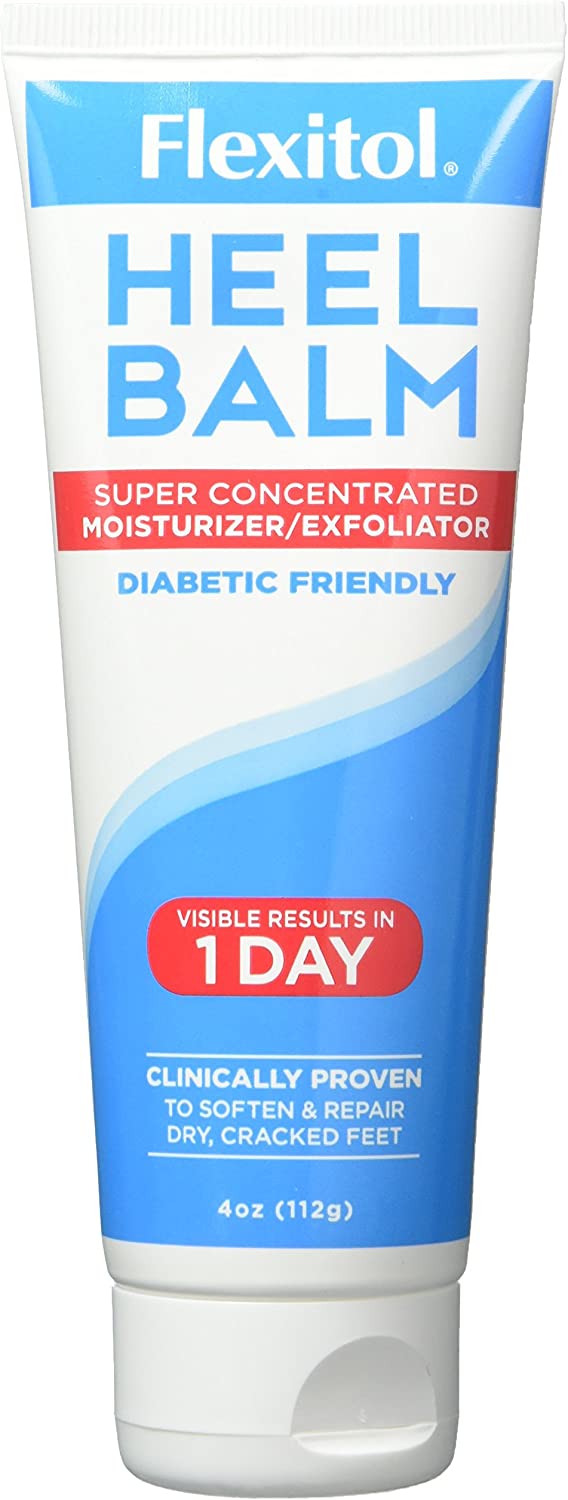 Flexitol Heel Balm 4 Oz Tube (Pack of 2), Rich Moisturizing & Exfoliating Foot Cream. Fast Relief of