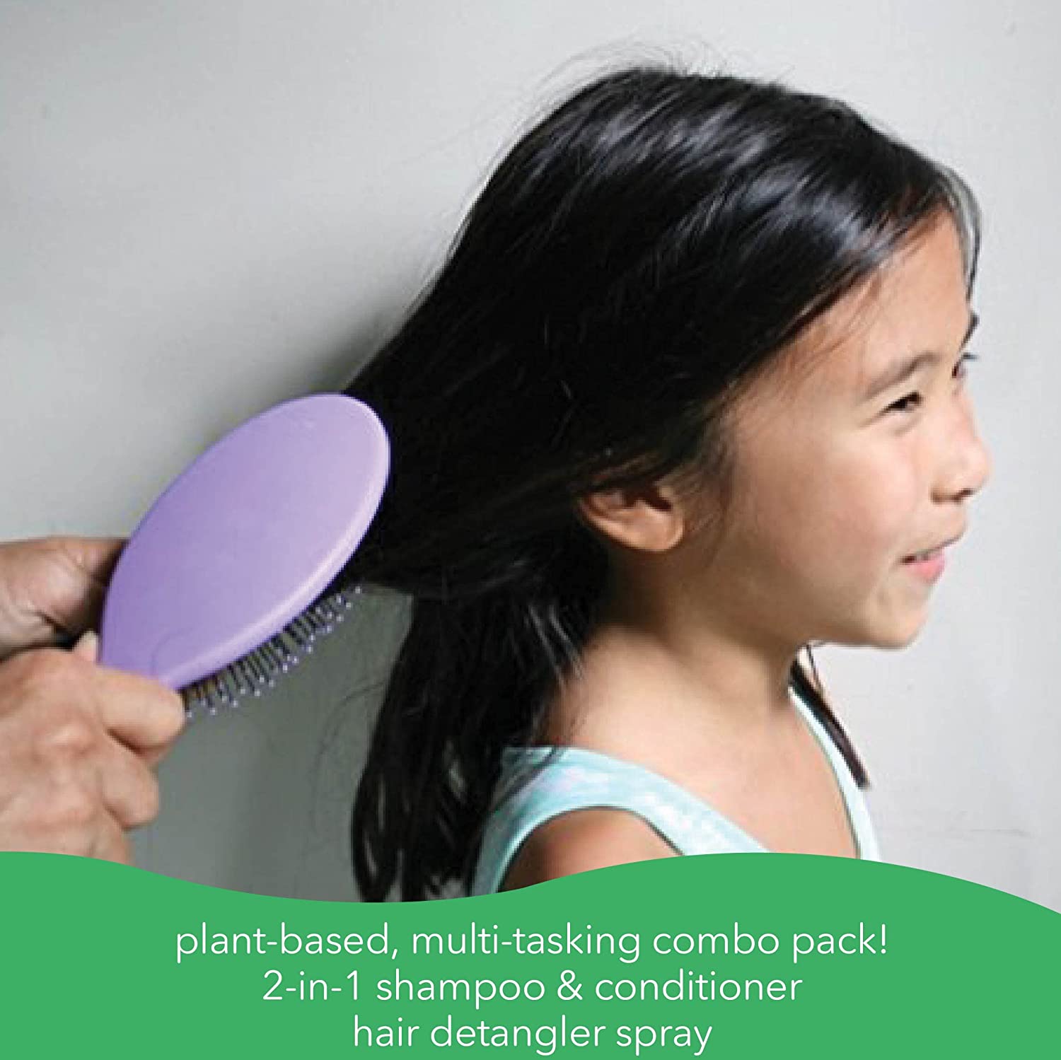 Fresh Monster Bundle with Kids Hair Detangler Spray, Coconut (8.5oz) and 2-in-1 Shampoo & Conditione