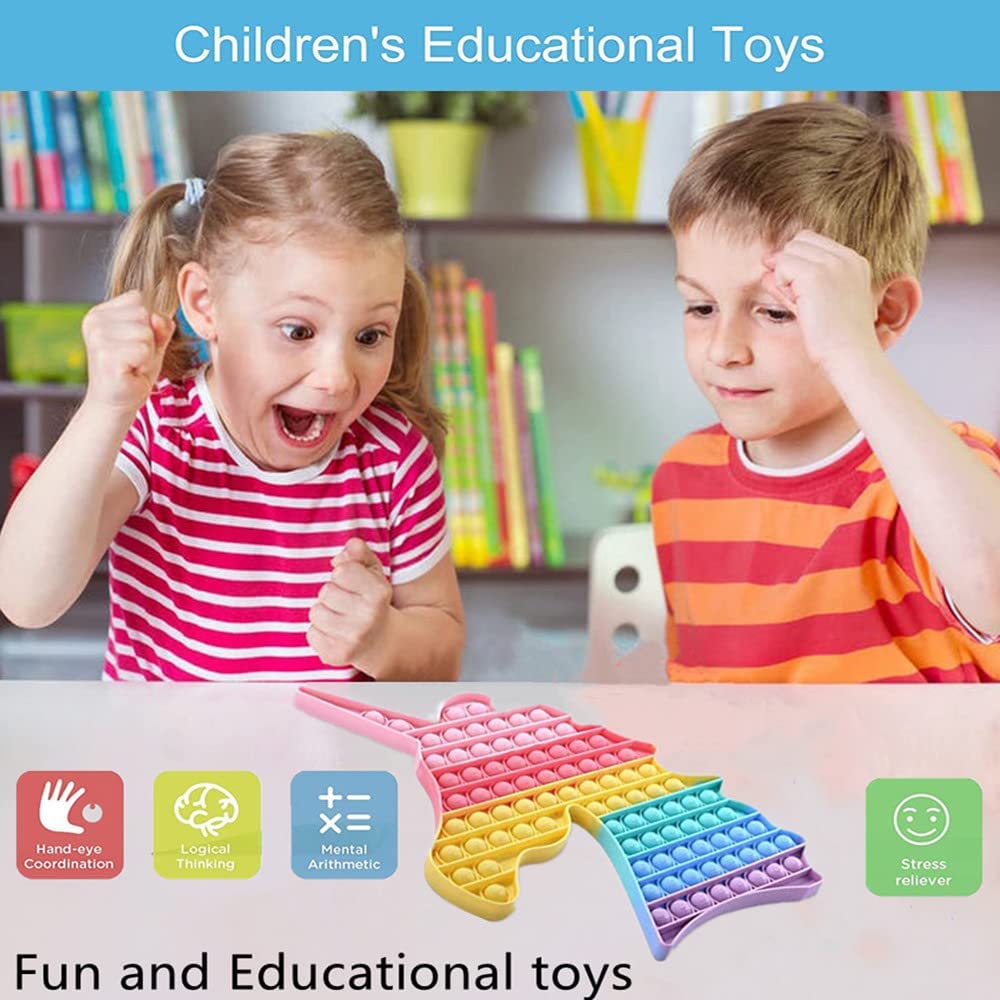 Jumbo Pop Fidget Toys, Big Sizes Pops Popping Bubble Sensory Fidget Toys, Gaint Anxiety Stress Relie