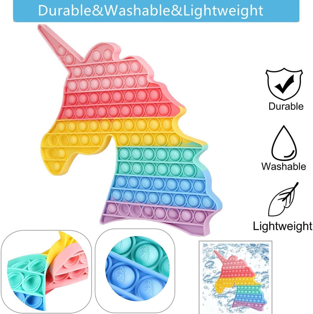 Jumbo Pop Fidget Toys, Big Sizes Pops Popping Bubble Sensory Fidget Toys, Gaint Anxiety Stress Relie