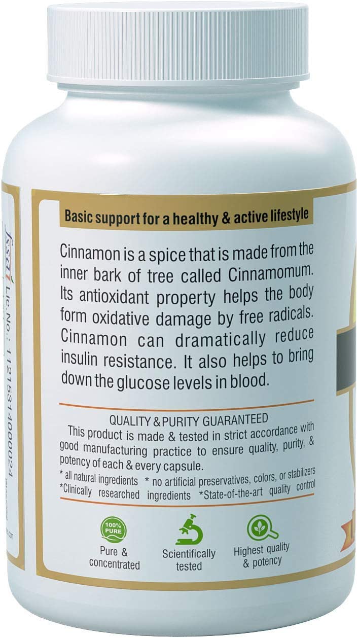 Deals4Goods Sushrut Ayurved Industries - Cinnamon Dietary Supplement (500mg X 60 Veg Capsules) - Die