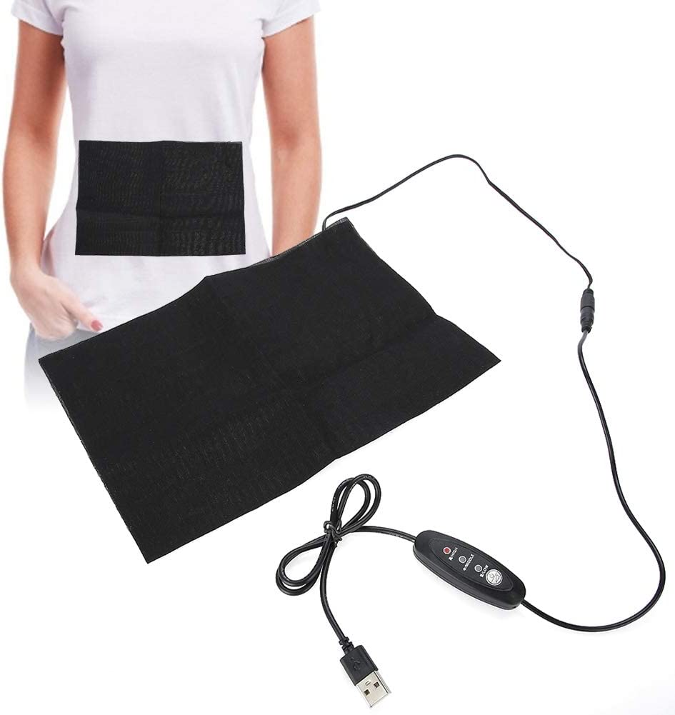 Electric USB Charging Cloth Heater Heating Pad Waist Belly Warming Mat for Fast Pain Relief