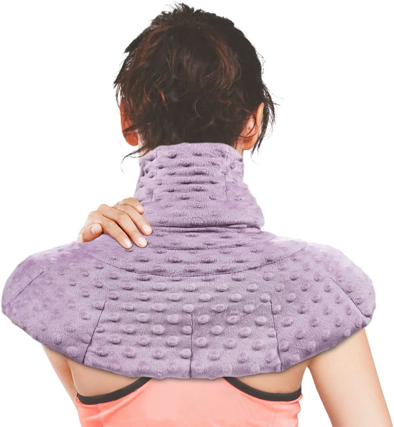 Microwavable Heating Pad for Neck and Shoulders with Herbal Aromatherapy,Calming Heated Neck Wrap wi