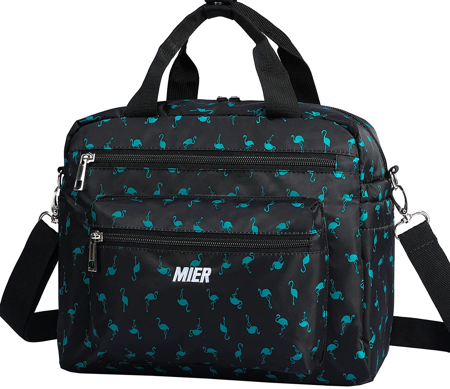 MIER Women's Lunch Totes Stylish Insulated Lunchbox Bag with Shoulder Strap for Adult Women Large Fa