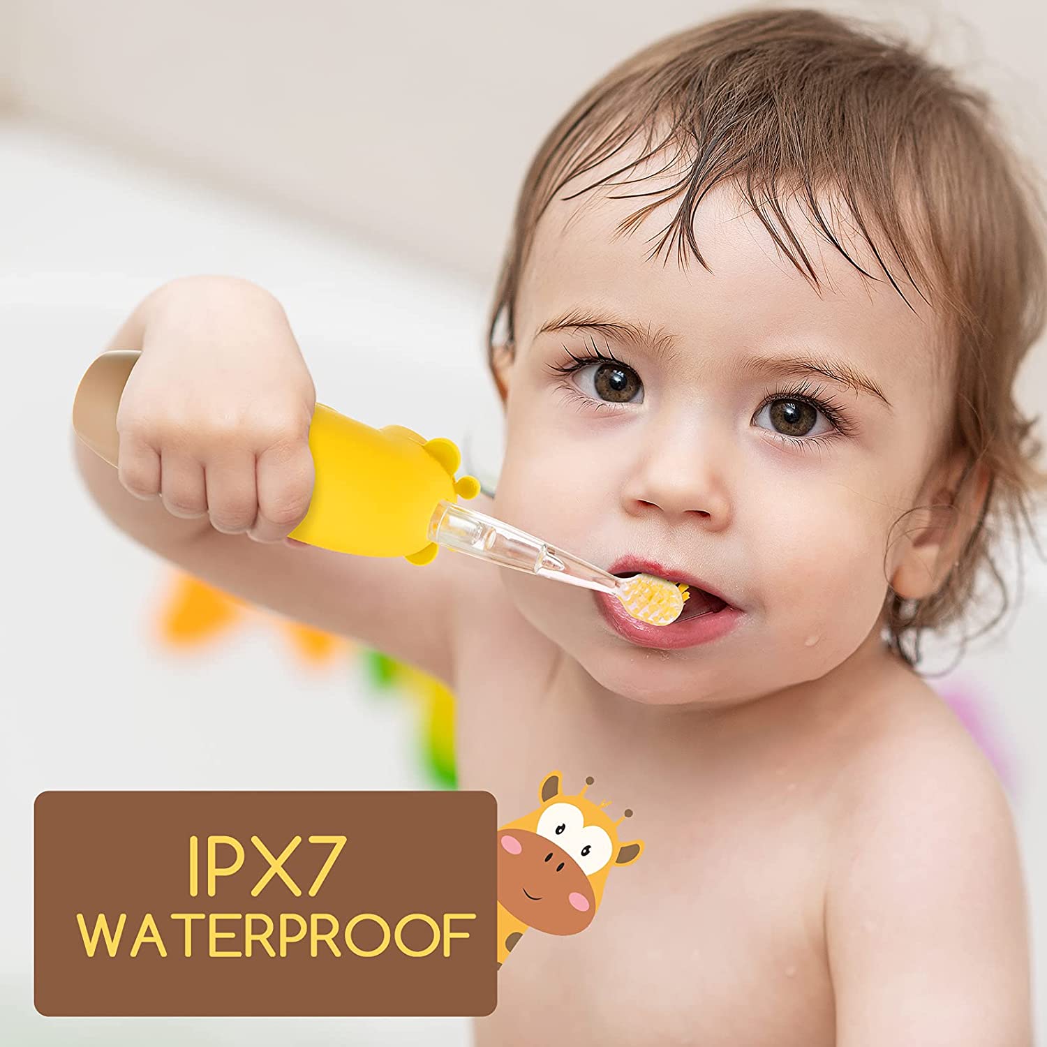 Toddler Electric Toothbrush, ANSAUCT Infant Toothbrush with Smart LED Timer and Sonic Baby Electric 