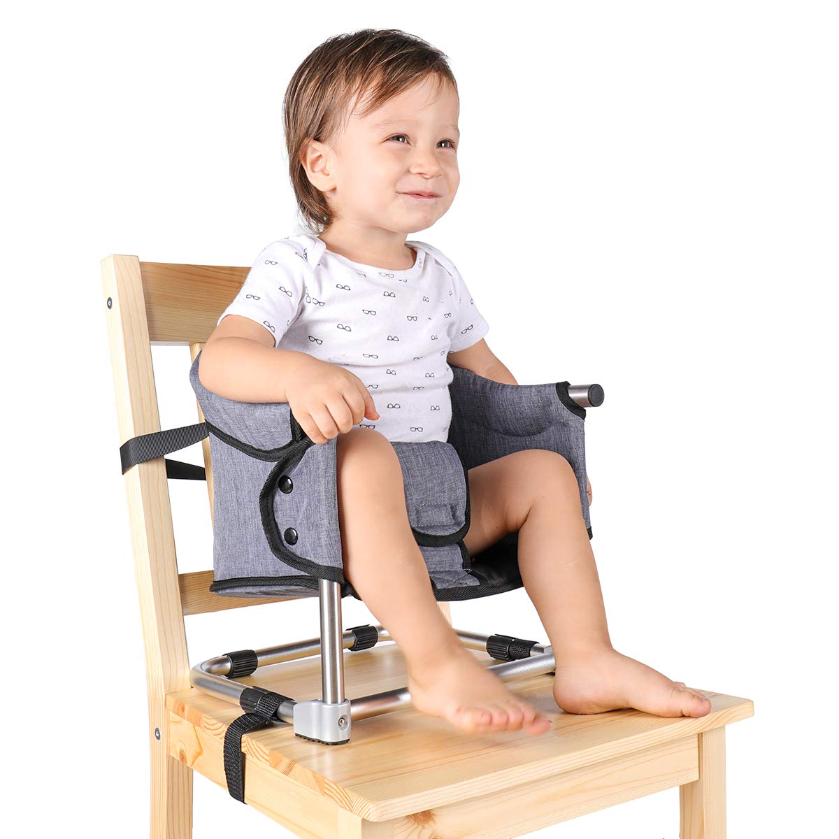 Portable Feeding Seat Baby High Chair Folding Chair Height Adjustable for Home & Travel, Toddler Hig