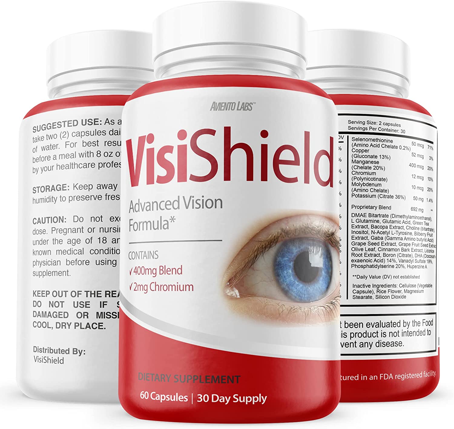 Original VisiShield Advanced Vision Formula for Eye Visi Shield - 2 Pack