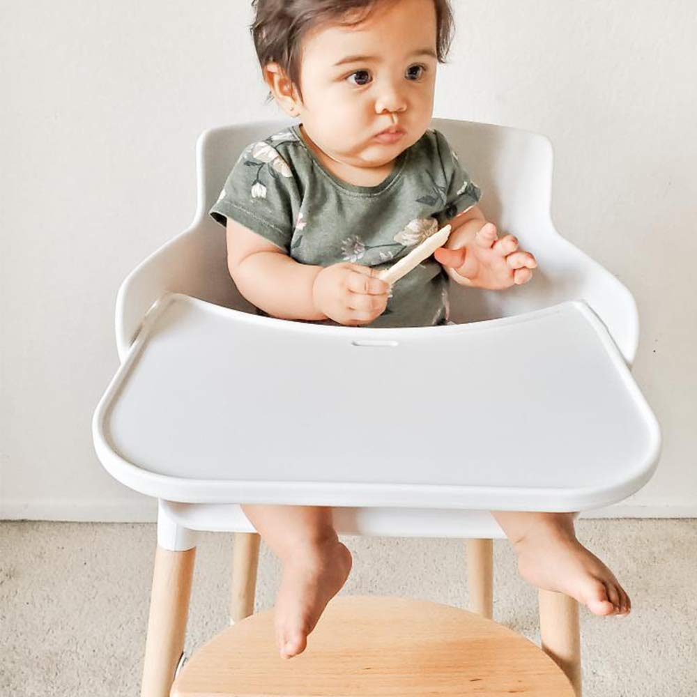 HAN-MM Baby High Chair, Wooden High Chair with Removable Tray and Adjustable Legs for Baby/Infants/T