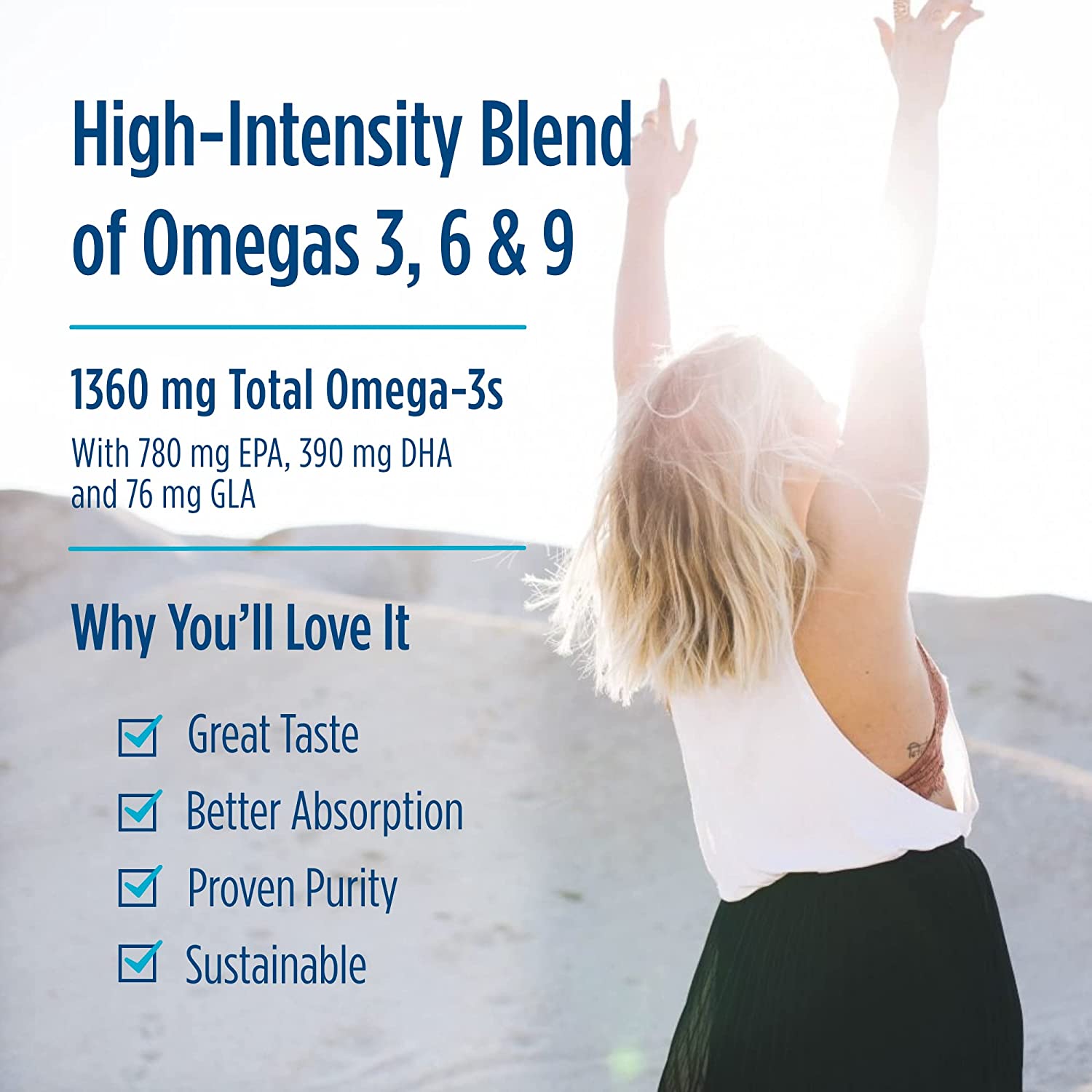 Nordic Naturals Complete Omega Xtra, Lemon - 60 Soft Gels - 1360 mg Omega-3 + 76 mg GLA - Healthy Sk