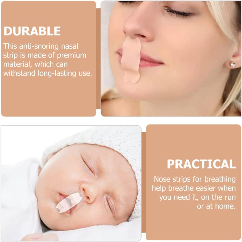 Kisangel 60Pcs Snoring Tape Sleep Strips Anti Snoring Sleeping Mouth Tape for Mouth Breathing and Re