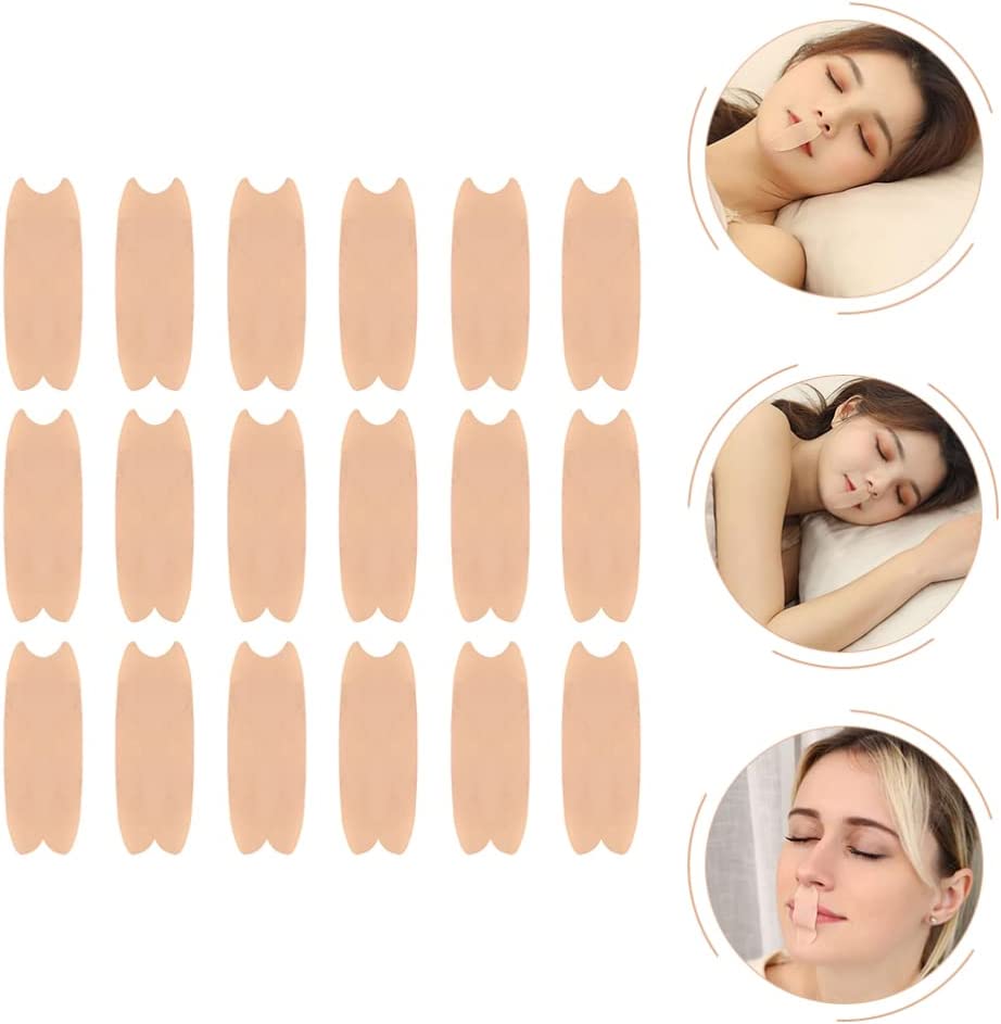 Kisangel 60Pcs Snoring Tape Sleep Strips Anti Snoring Sleeping Mouth Tape for Mouth Breathing and Re