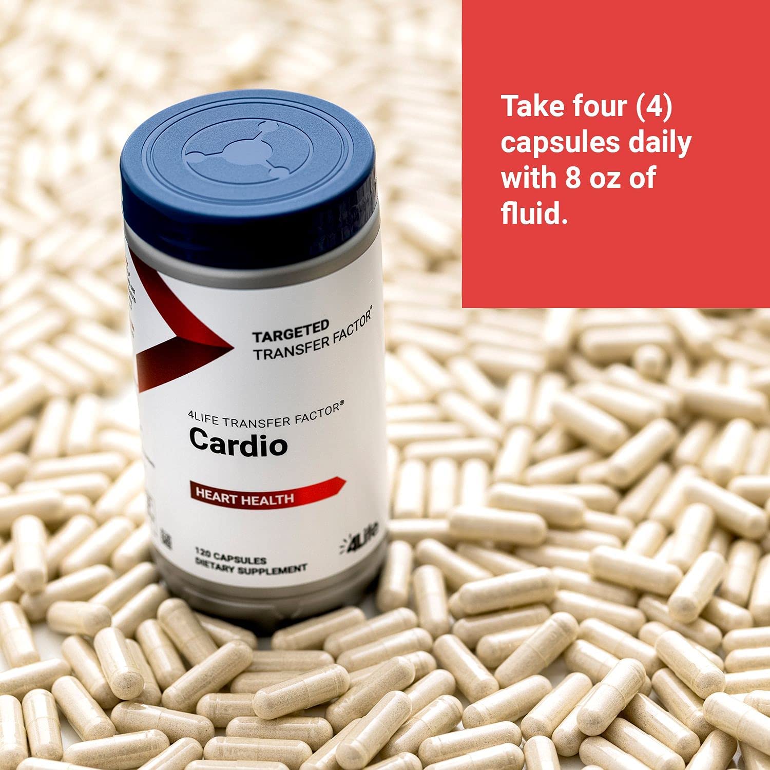 4Life Transfer Factor Cardio - Targeted Cardiovascular System Support with Ginkgo Biloba, Garlic, an