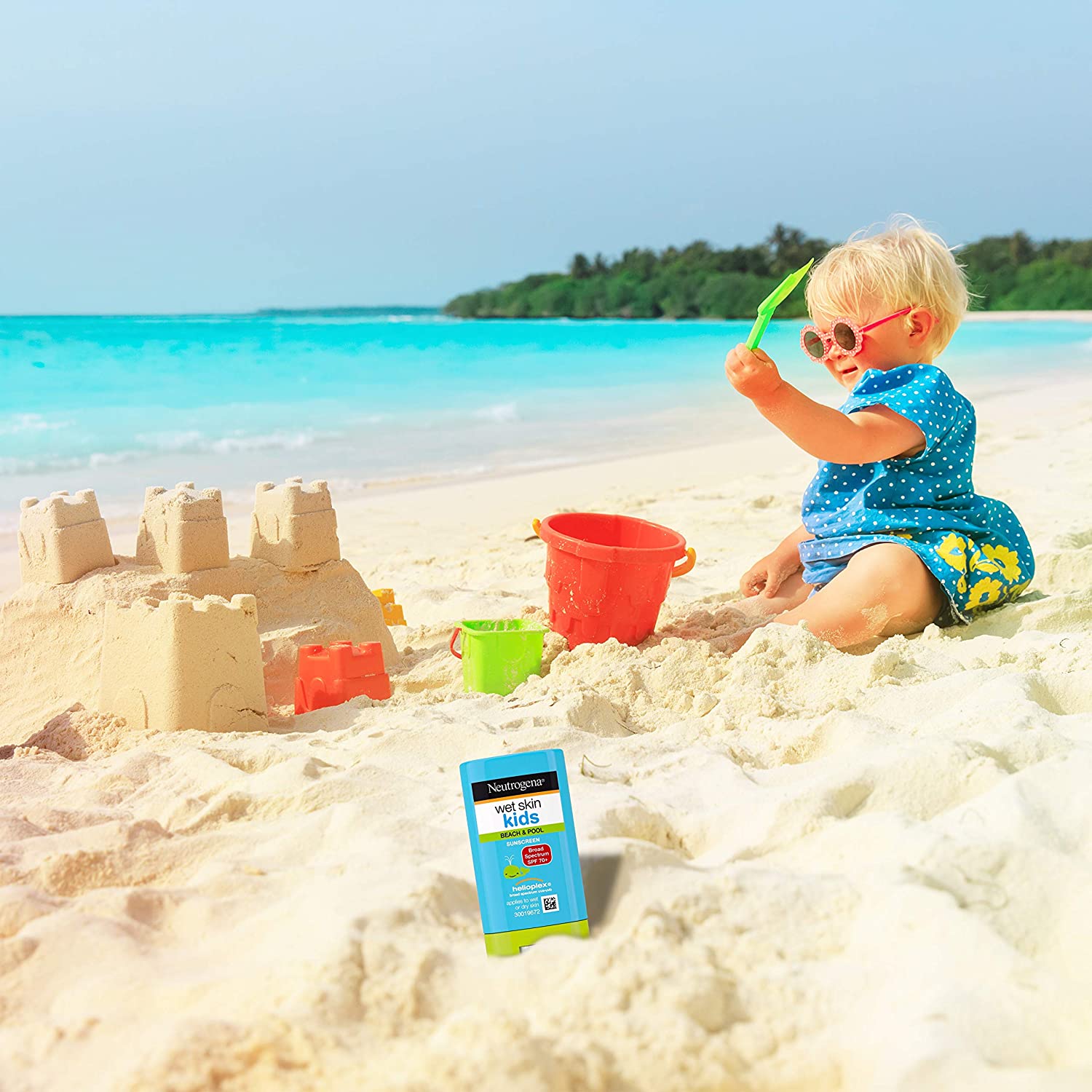 Neutrogena Wet Skin Kids Water Resistant Sunscreen Stick for Face and Body, Broad Spectrum SPF 70, 0