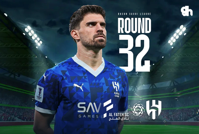 الفتح ضد الهلال دوري روشن 2024/2025 الجولة 32