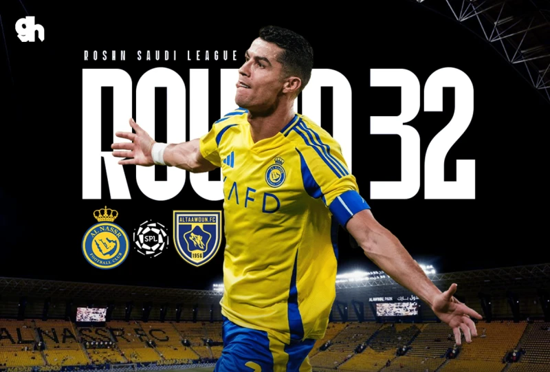النصر ضد التعاون دوري روشن 2024/2025 الجولة 32