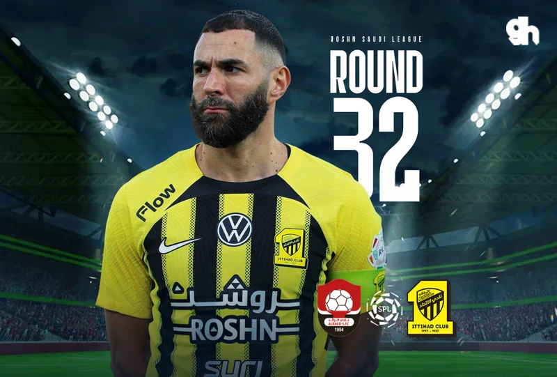 الرائد ضد الاتحاد دوري روشن 2024/2025 الجولة 32