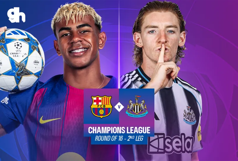 برشلونة ضد نيوكاسل يونايتد – اياب دوري أبطال أوروبا دور الـ16