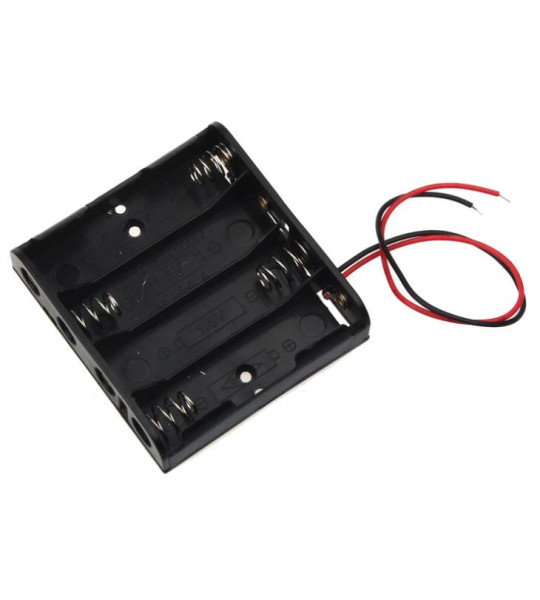 4AA Batteries Storage Box Holder